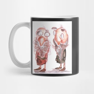 Vintage Cute Old Men Characters Mug